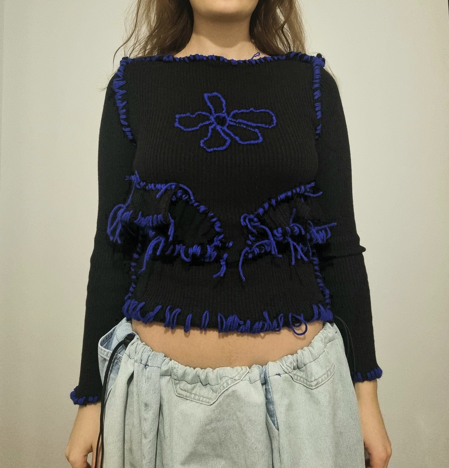 Flower Embroidered Top