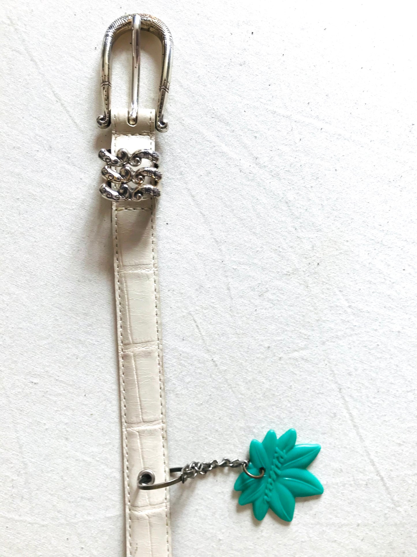 Key Ring Belt - White