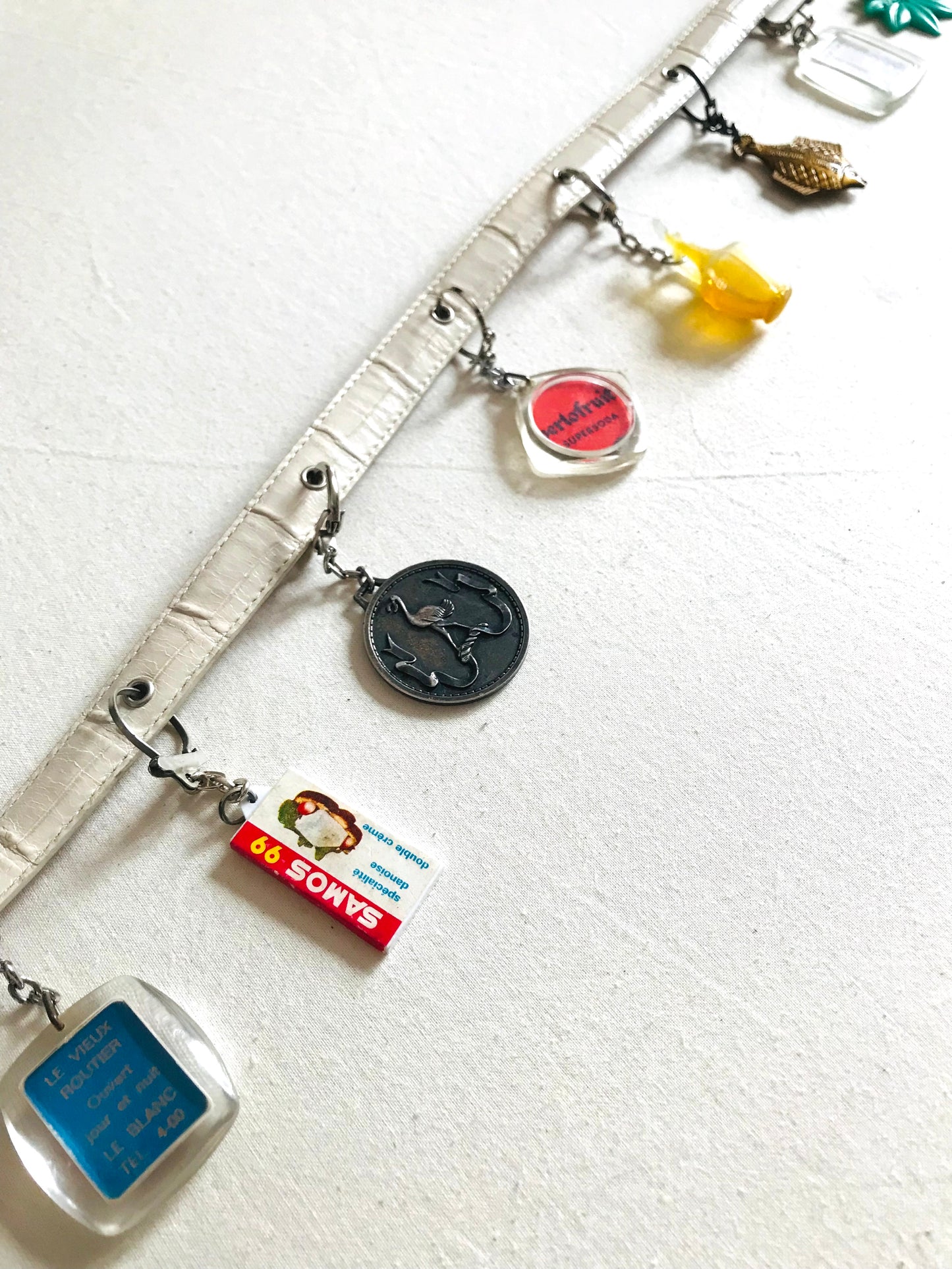 Key Ring Belt - White