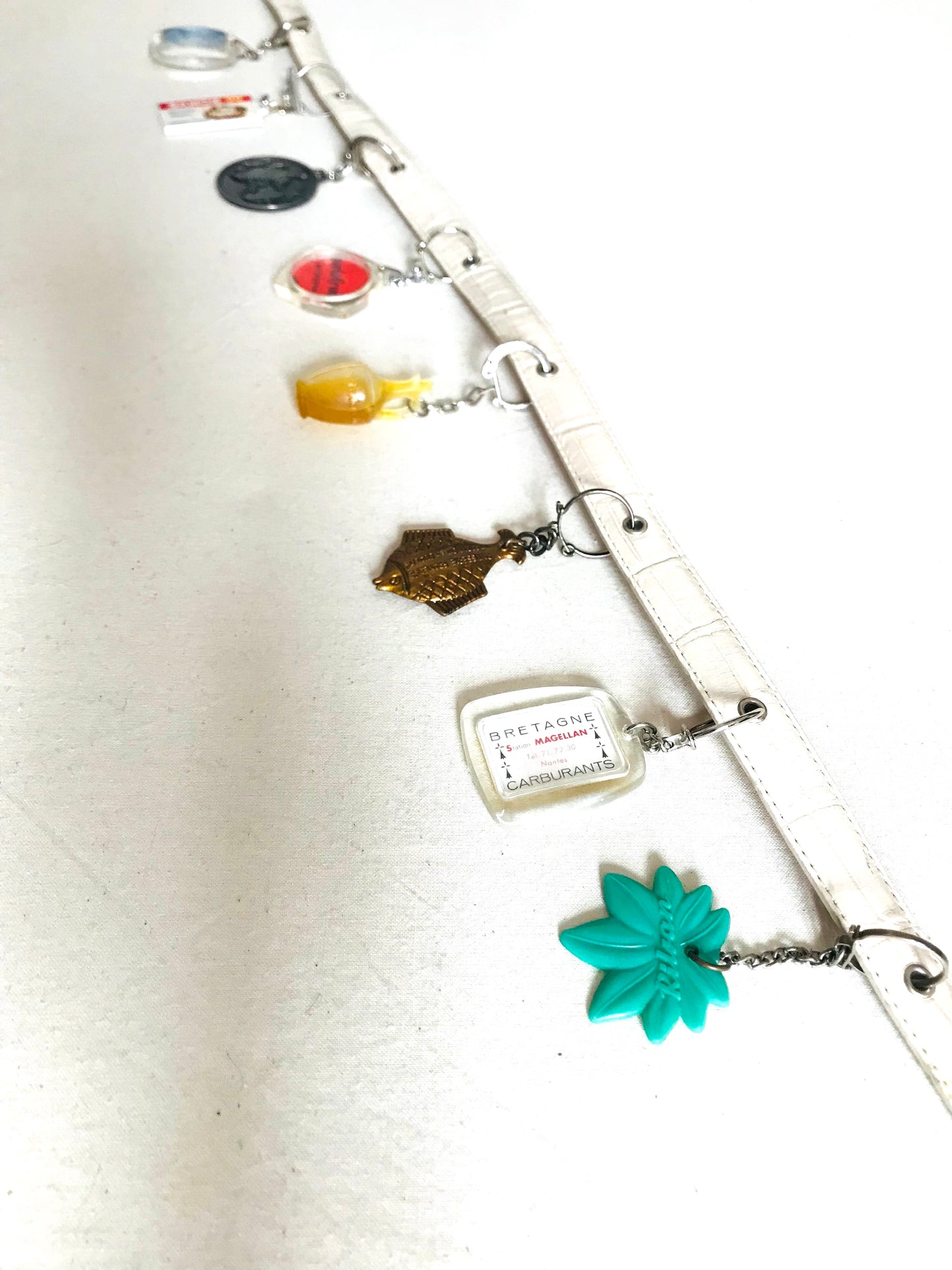 Key Ring Belt - White