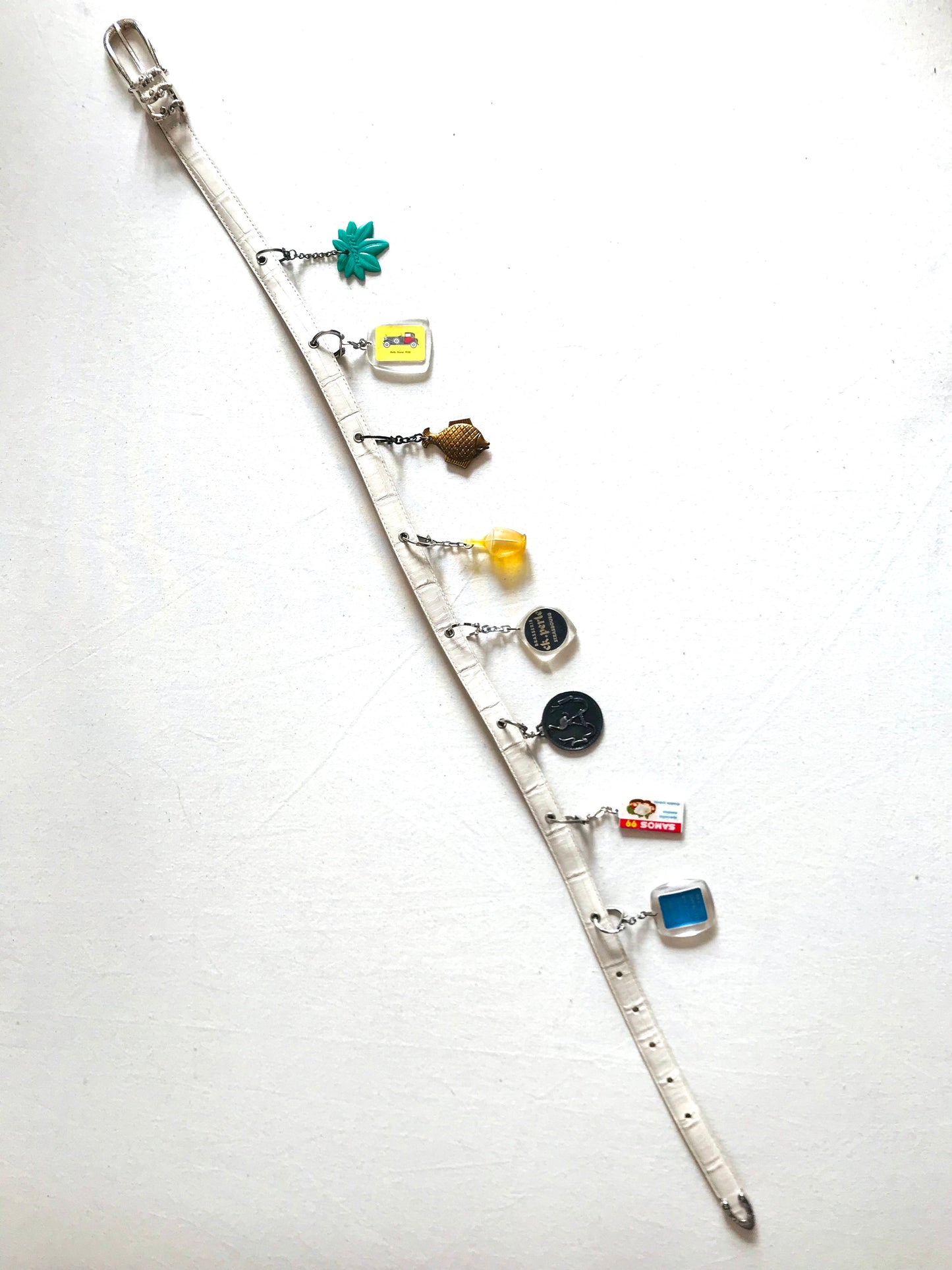 Key Ring Belt - White