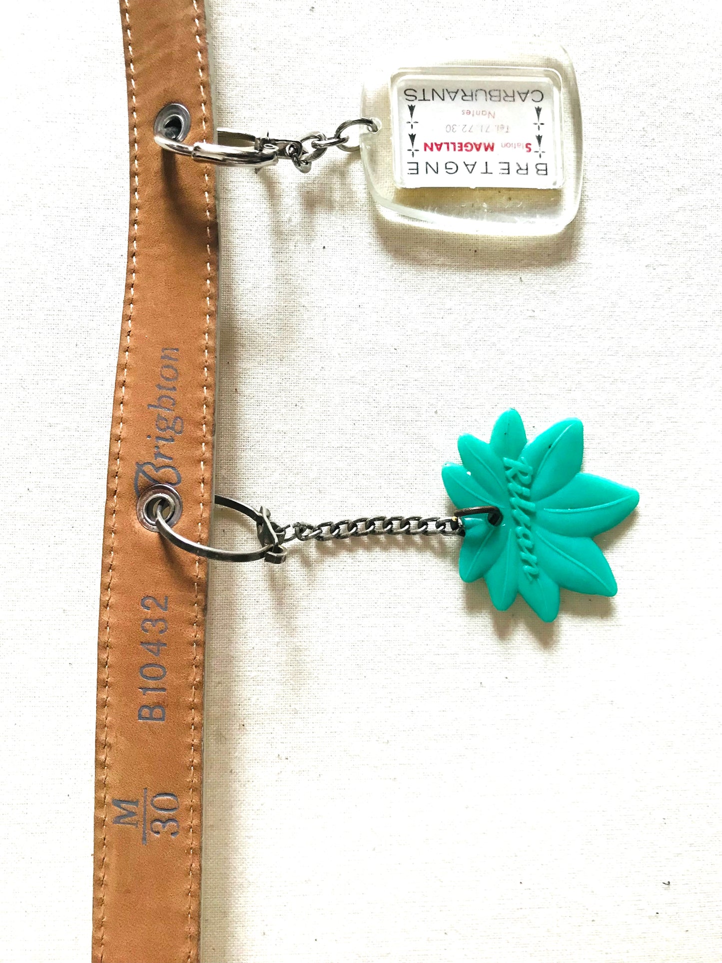 Key Ring Belt - White