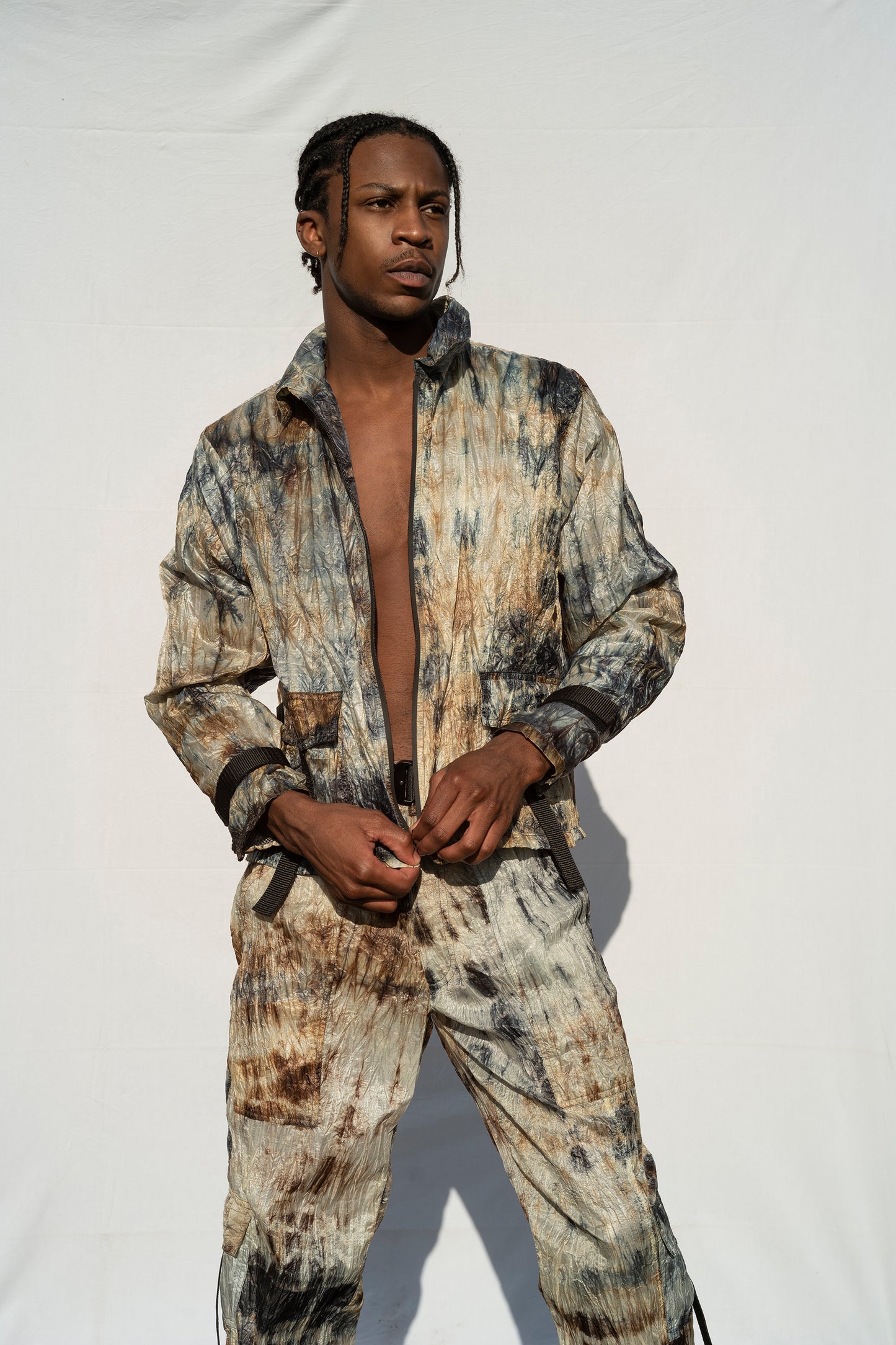 Batik parachute “name” Jacket