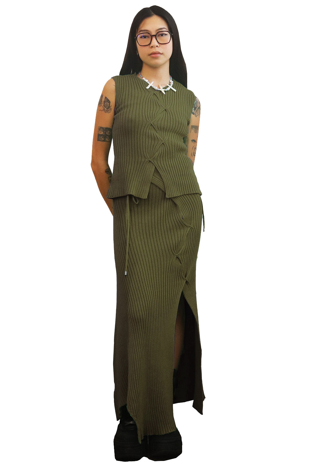 Ribbed top - Emerald