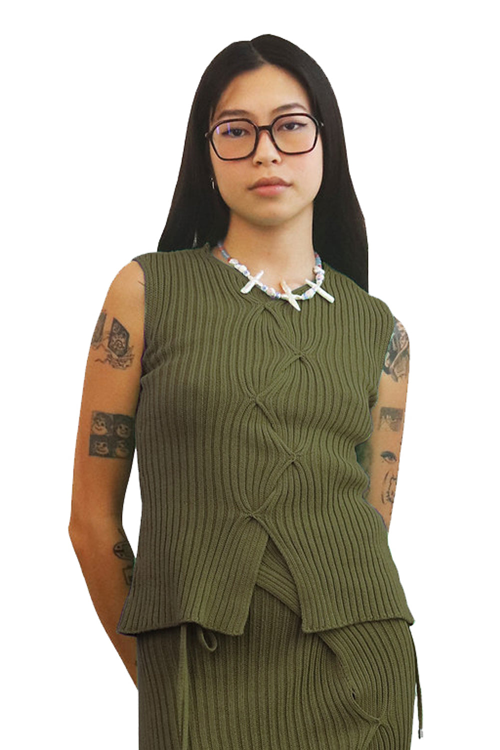 Ribbed top - Emerald