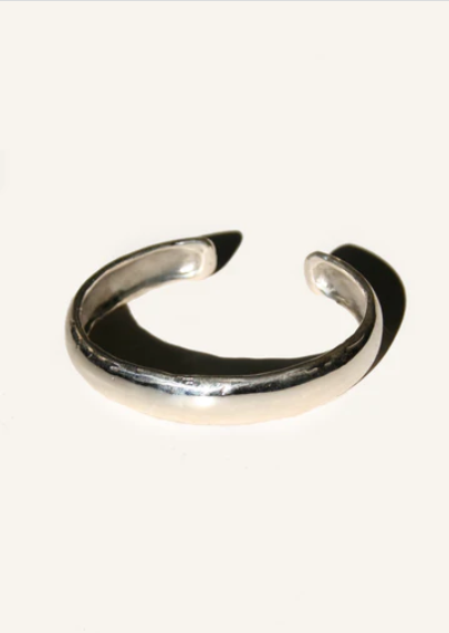 Battered Bangle - Silver