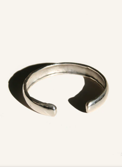 Battered Bangle - Silver