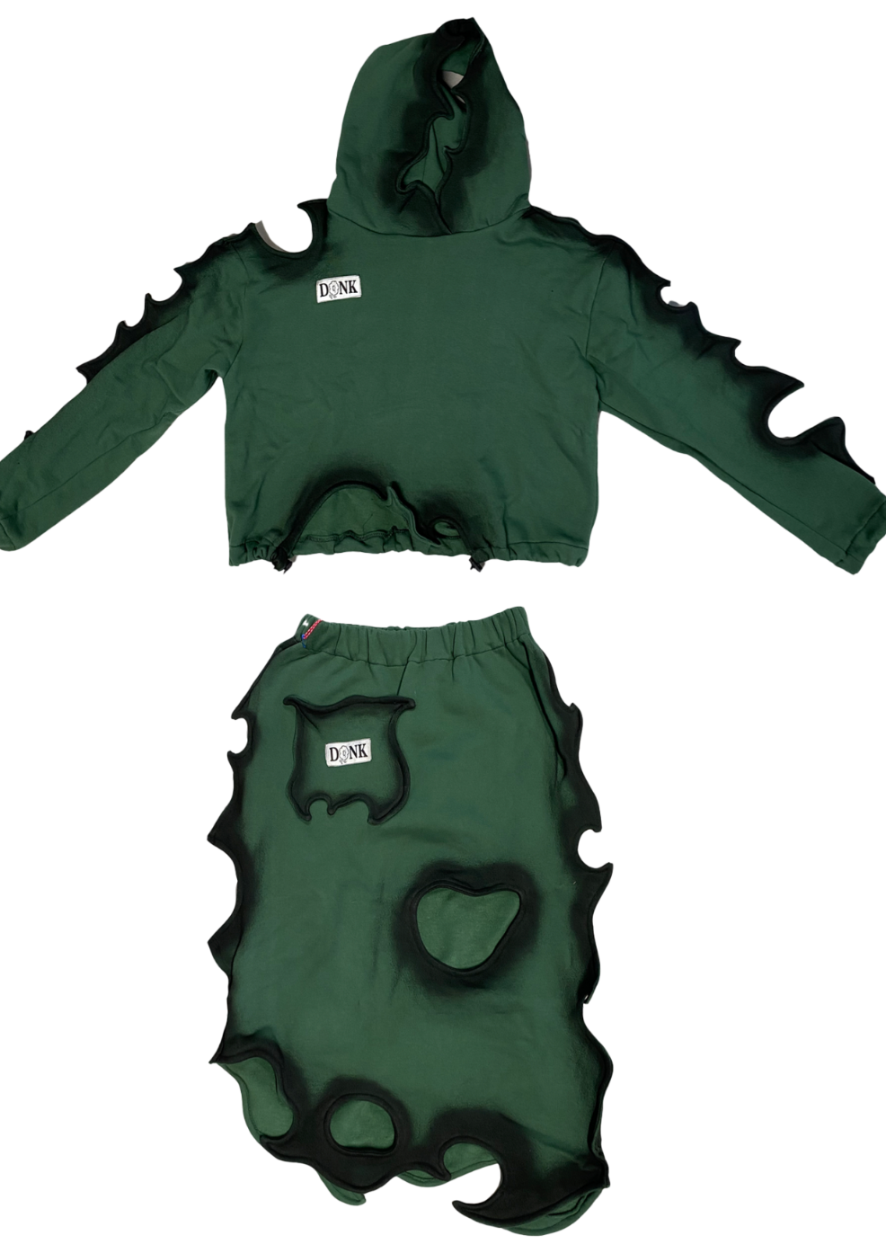 NRG Cut Out Crop Hoodie and Skirt