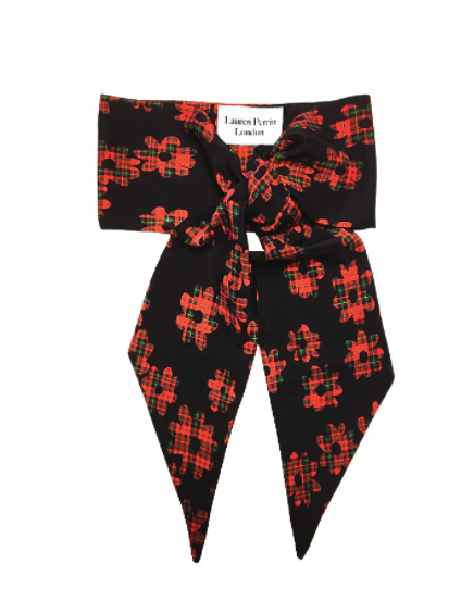 Black Flower Scarf