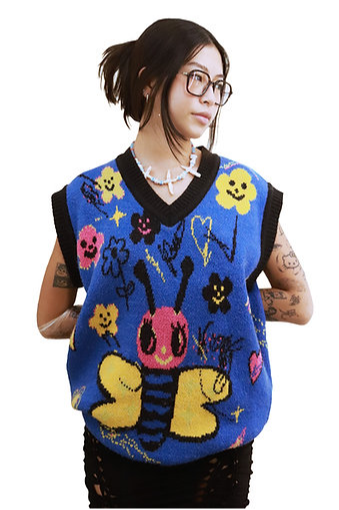 Butterfly Knit Vest - ISCREAMCOLOUR X SAMUDAY