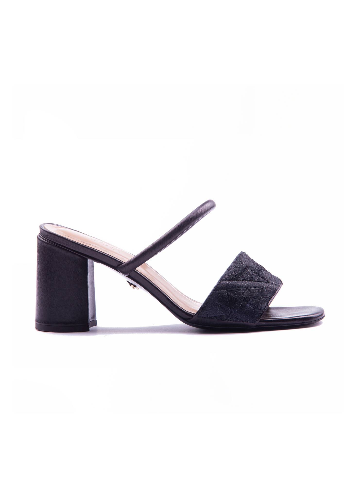 Full Fibre Mules- 75mm Black