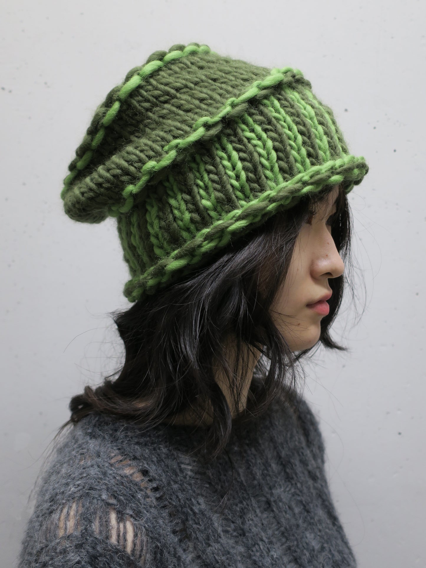 Bulky Hat - Olive/Green