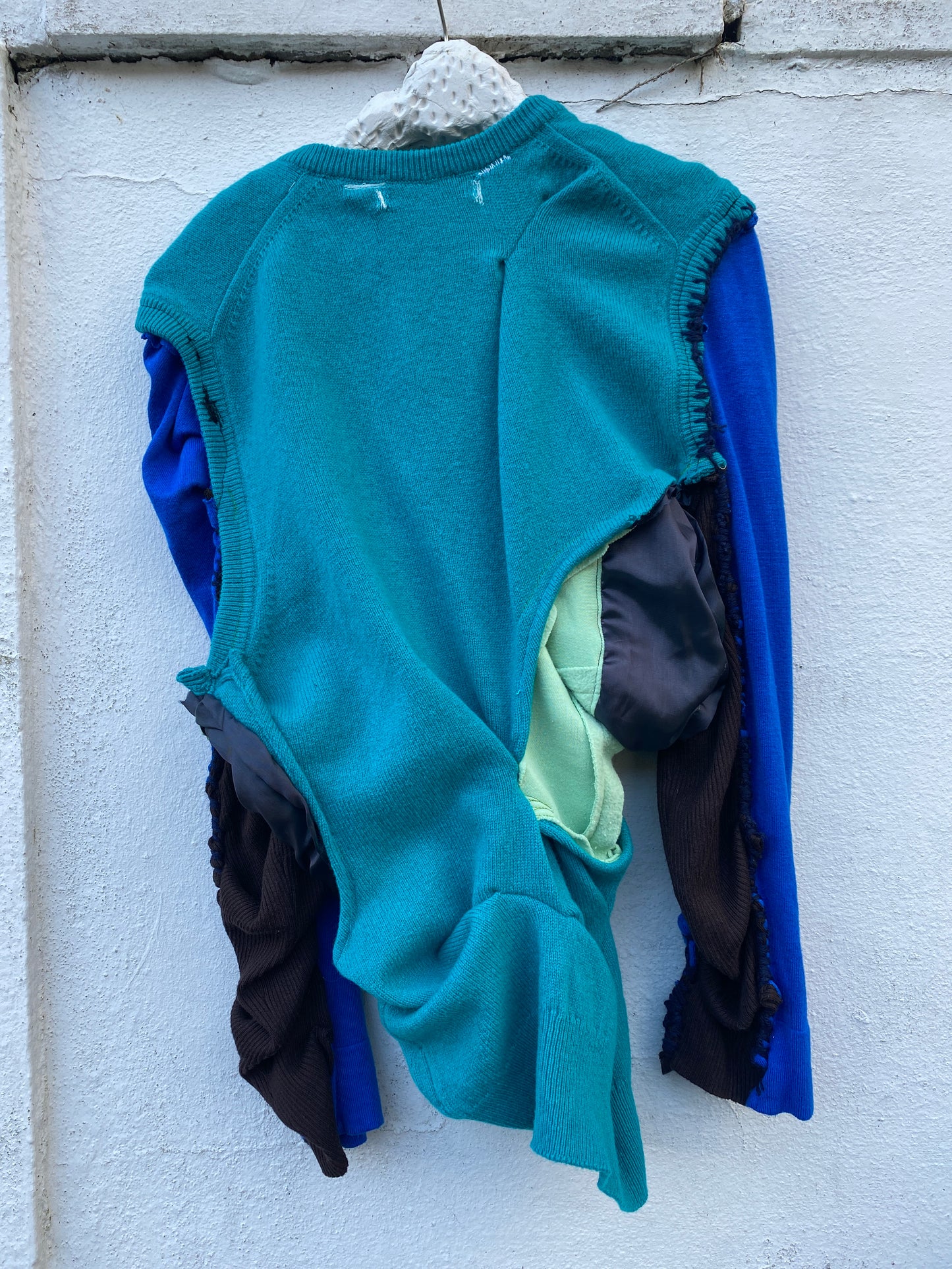 Jaded Knit Jumper - (Green, Blue & Brown )