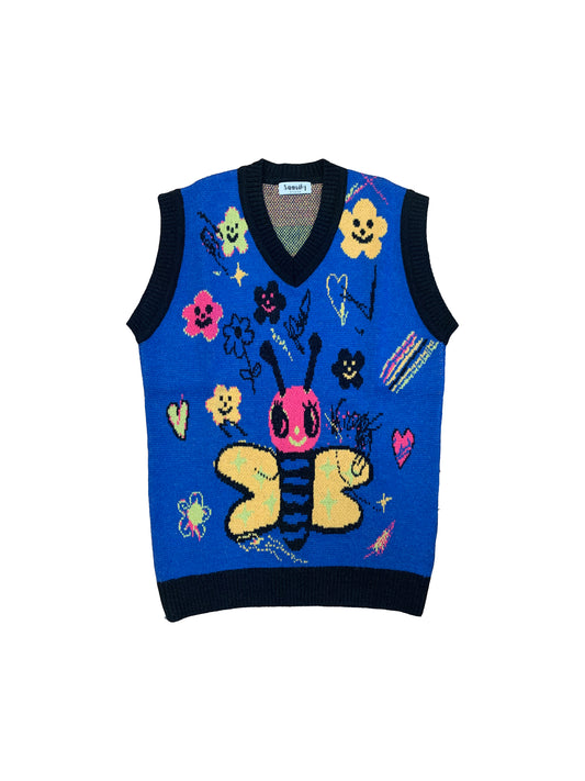Butterfly Knit Vest - ISCREAMCOLOUR X SAMUDAY