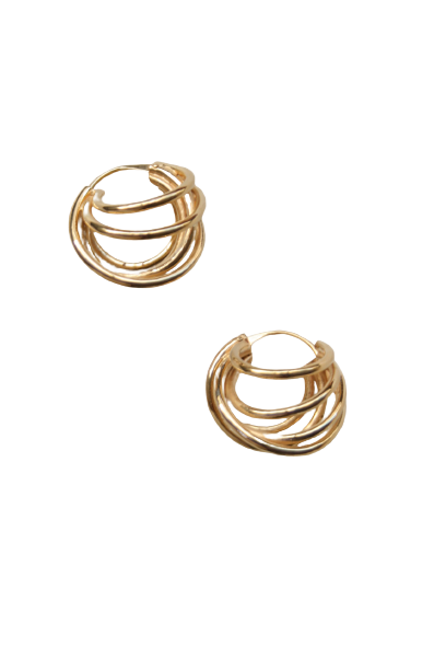 Stacked Hoops (24K)