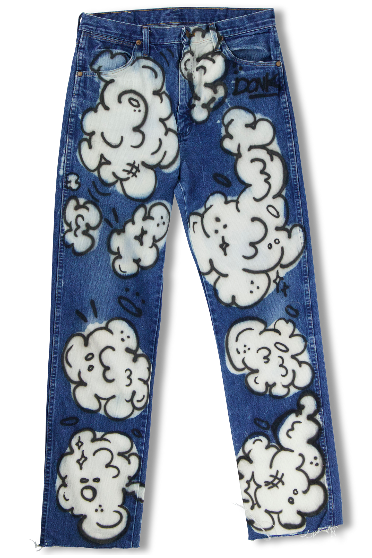 Donk Wrangler Cloud Painted Jeans