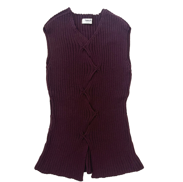 Ribbed top - Oxblood