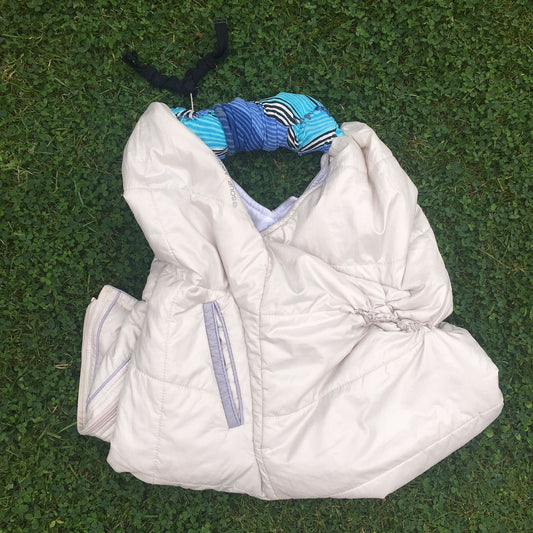 Pearl River shoulder bag (Off-White & Blues)