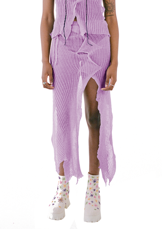 Sheer Linen Skirt - Lilac