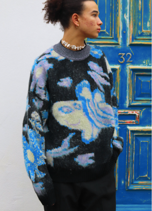 The Bee Jumper - blue/lilac