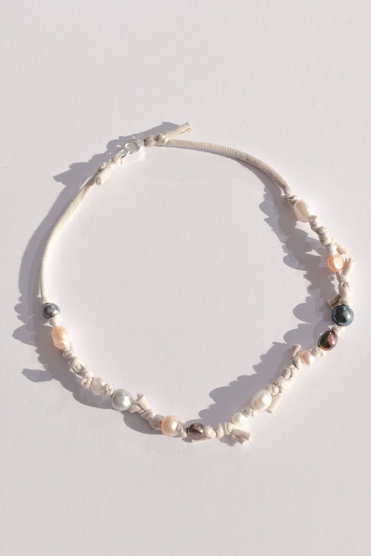 Taupe Multi Tone Pearl Necklace
